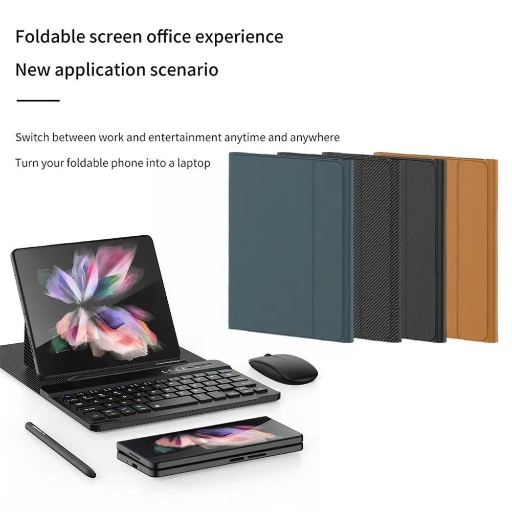 🔥50% OFF🔥Bluetooth Wireless Keyboard with Leather Case for Samsung