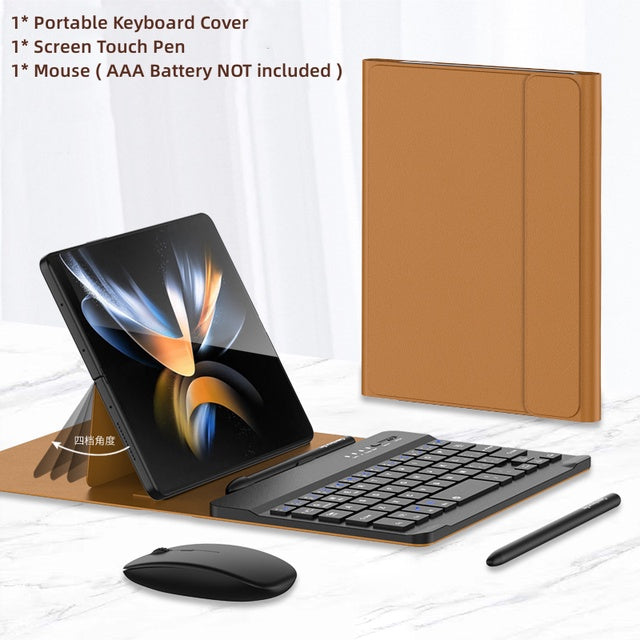 🔥50% OFF🔥Bluetooth Wireless Keyboard with Leather Case for Samsung