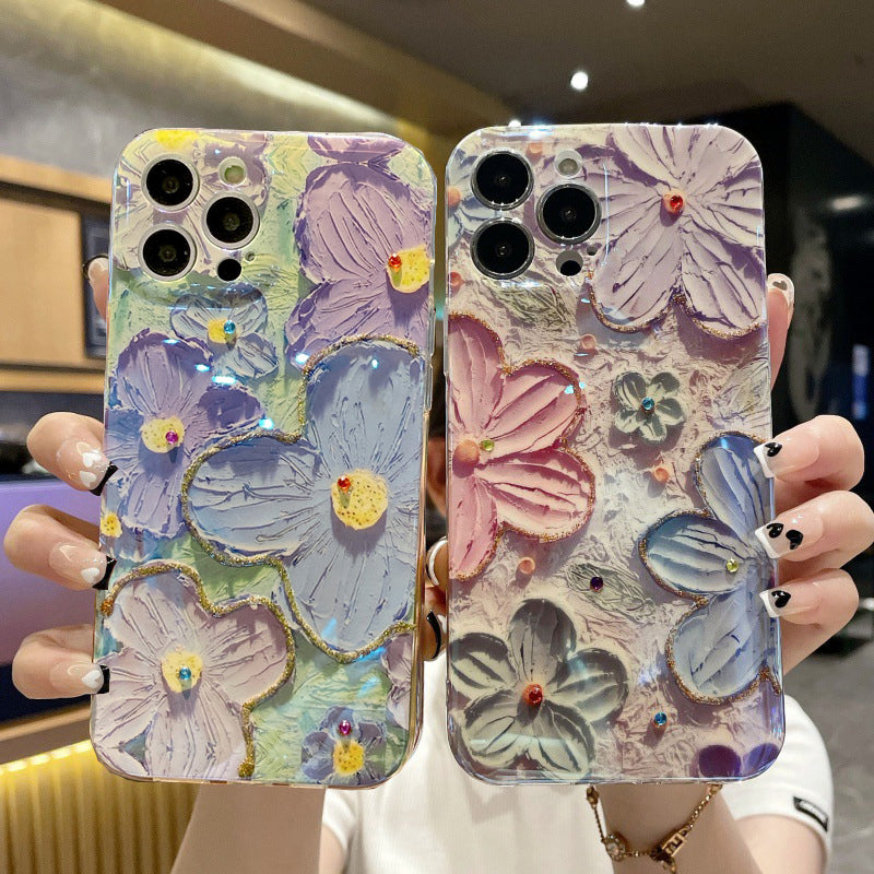 Hot Sale-Vintage Oil Painting Flower iPhone Case