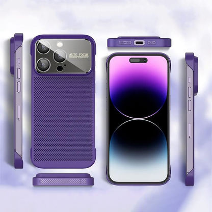 For iPhone 14 Borderless Big Window Cooling Phone Case