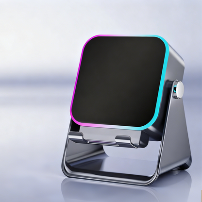 🎶📱 5-i-1 Trådlös Induktionshögtalare med Justerbart Telefonstativ