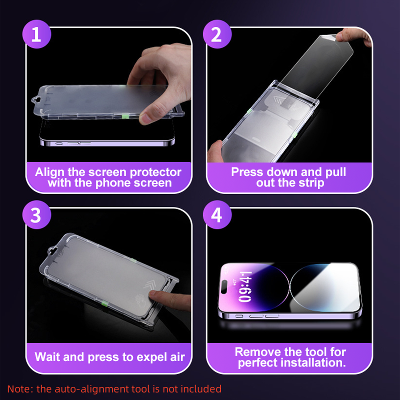 HD Screen Protector for iPhone Series - Auto-Dust Removal Installation
