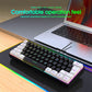 Mini Portable 60% Wired Gaming Keyboard, Compact 61-Key RGB Luminous Translucent USB Keyboard