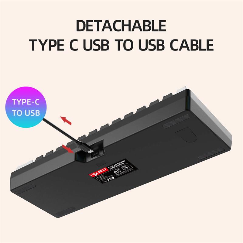 Mini Portable 60% Wired Gaming Keyboard, Compact 61-Key RGB Luminous Translucent USB Keyboard