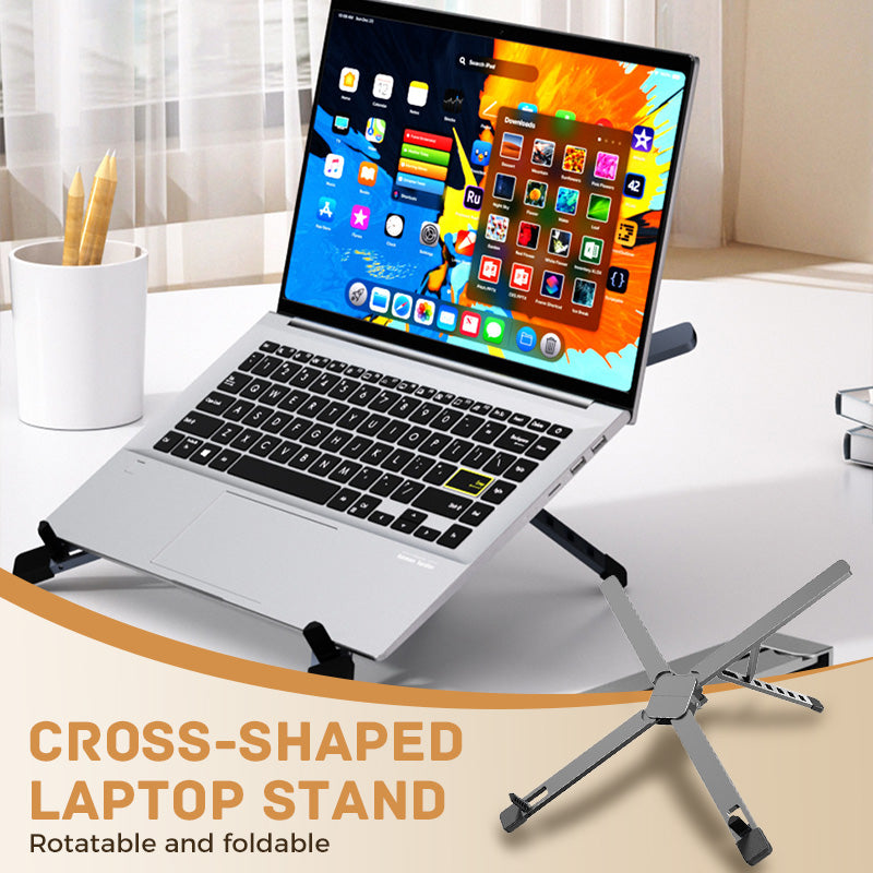 Rotatable Cross-Shaped Foldable Laptop Stand