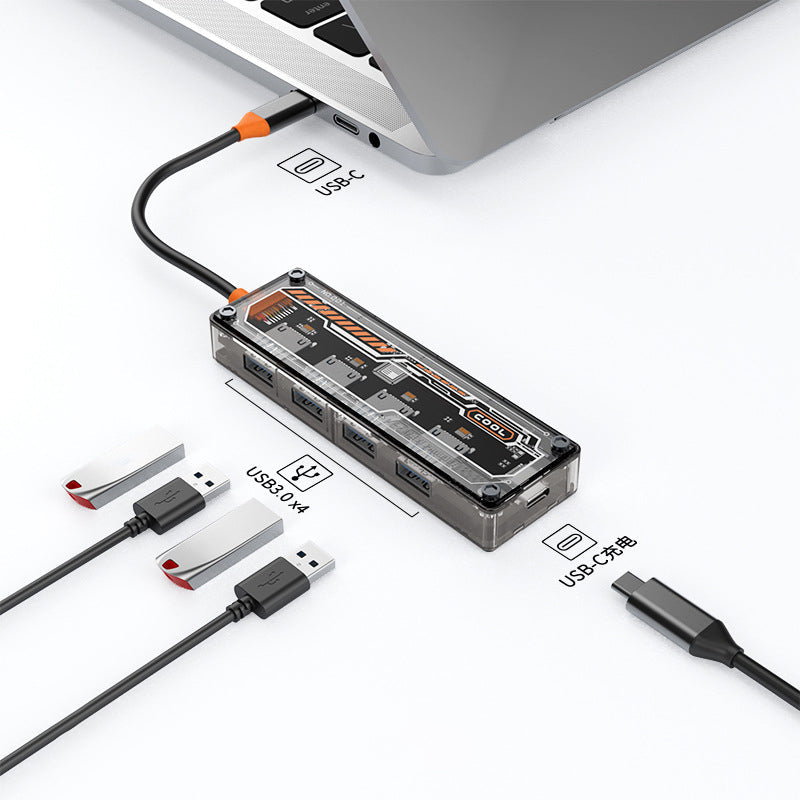 8-in-1 Transparent USB Hub