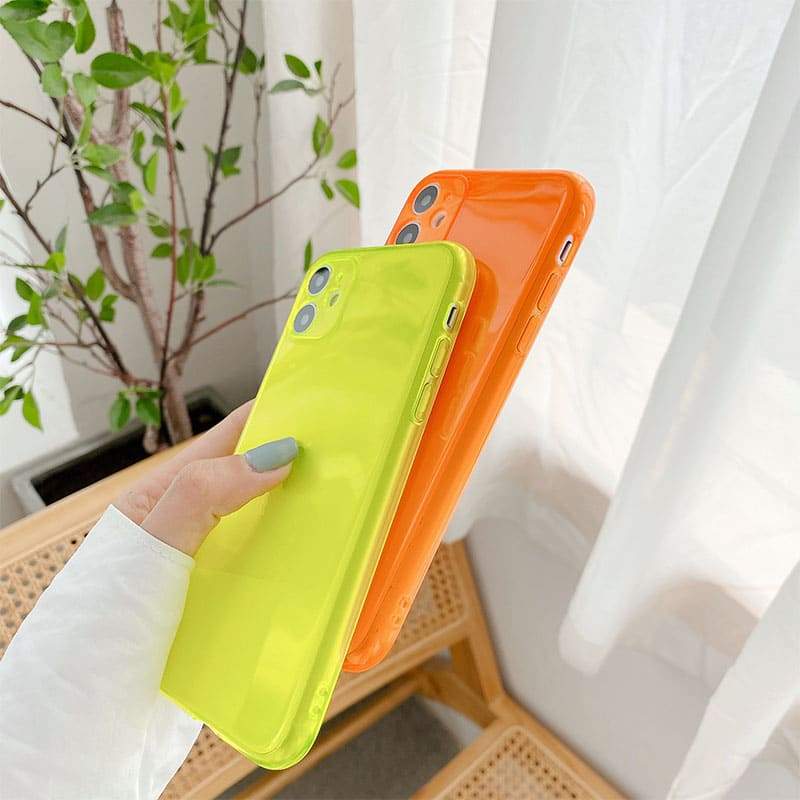 Transparent Fluorescent Anti-collision Phone Case