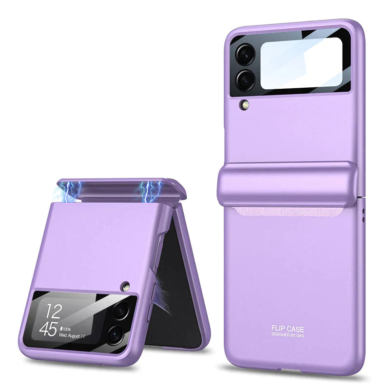 2022 Magnetic All-included Shockproof Plastic Hard Cover For Samsung Galaxy Z Flip 3 5G