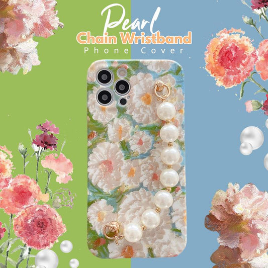 Pearl Chain Wristband Phone Cover