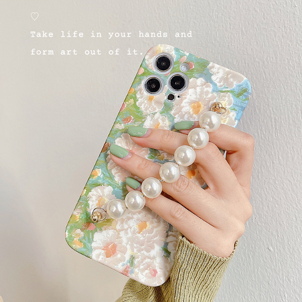 Pearl Chain Wristband Phone Cover