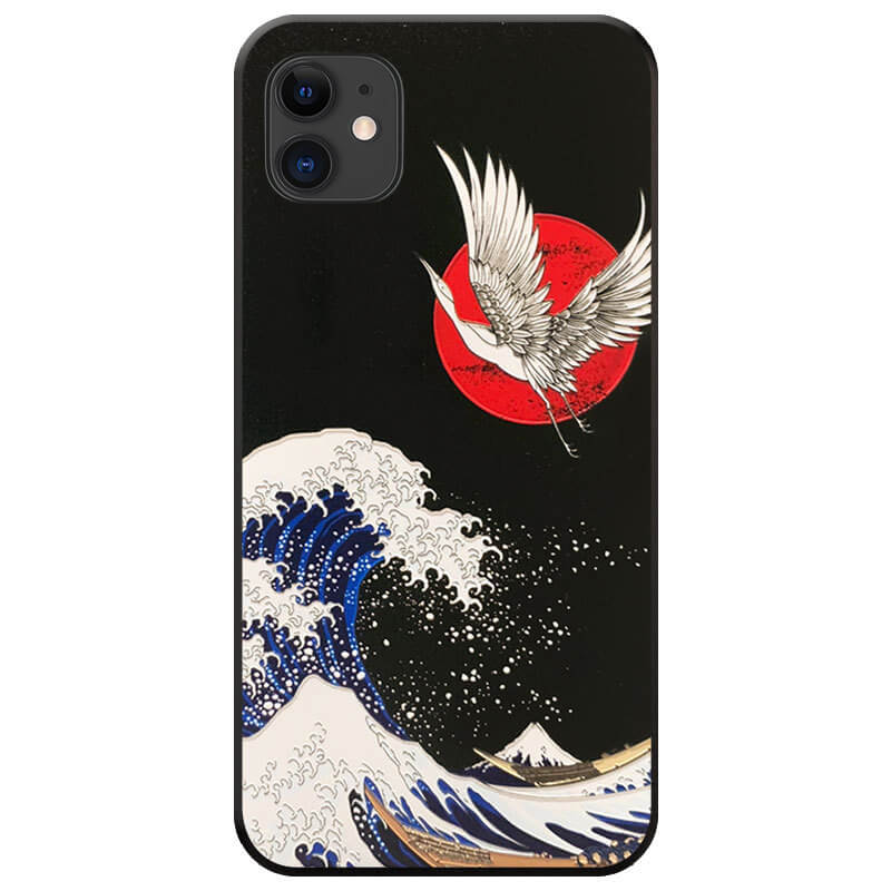 Embossed Cartoon Phone Case For iPhone