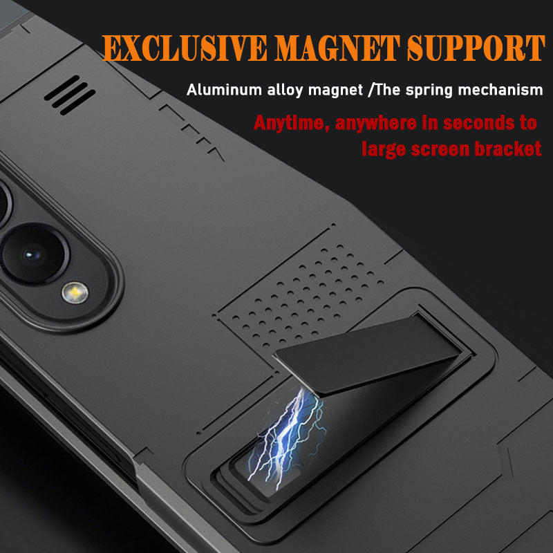 New Heavy Duty Protection Armor Cover Case With Kickstand for Samsung Galaxy Z Fold 2 / Fold 3 5G