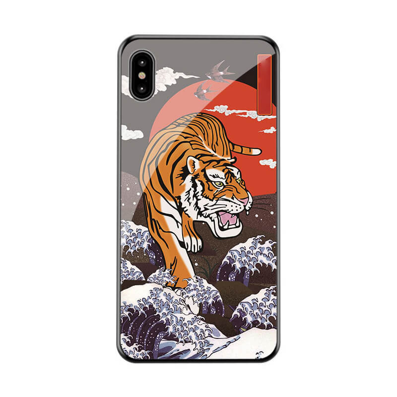 Cartoon Animal Glass Phone Case For iPhone