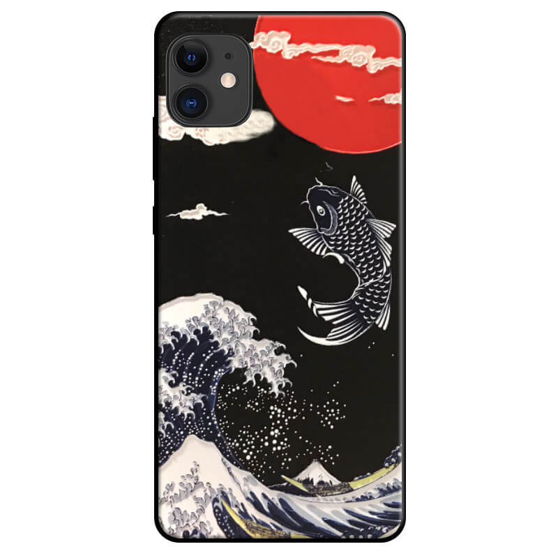 Embossed Cartoon Phone Case For iPhone