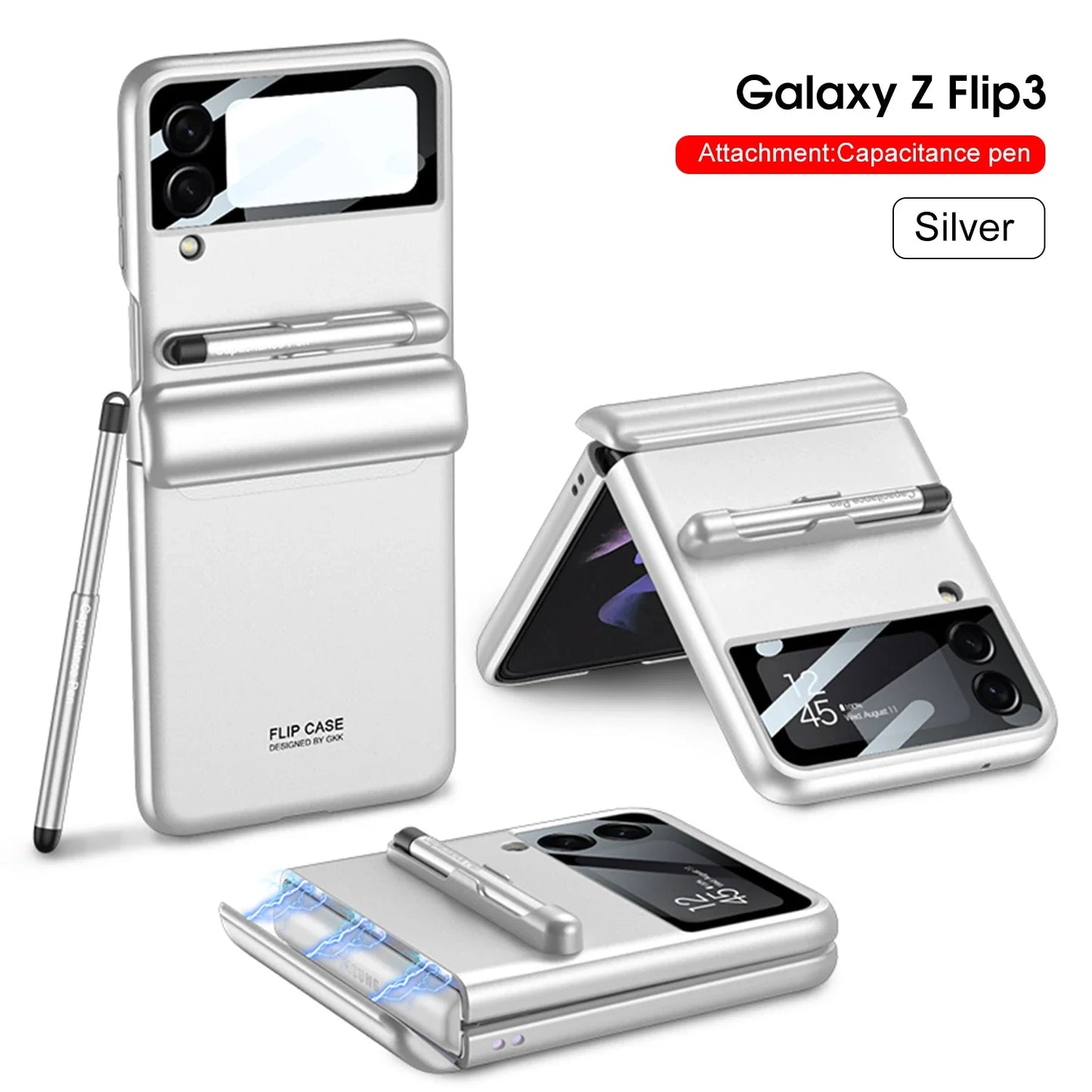 2022 Magnetic All-included Shockproof Plastic Hard Cover For Samsung Galaxy Z Flip 3 5G