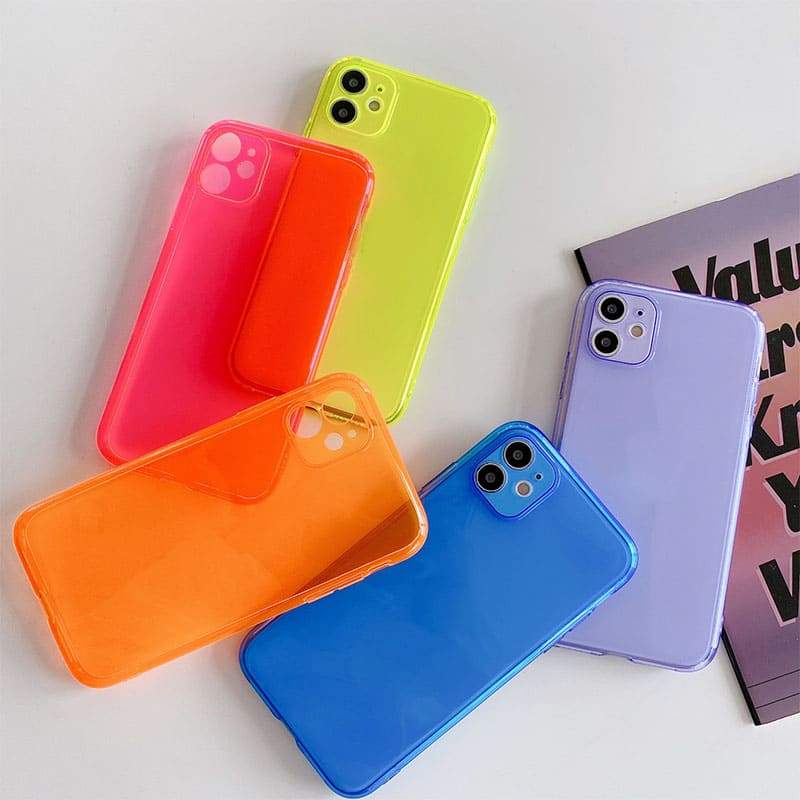 Transparent Fluorescent Anti-collision Phone Case