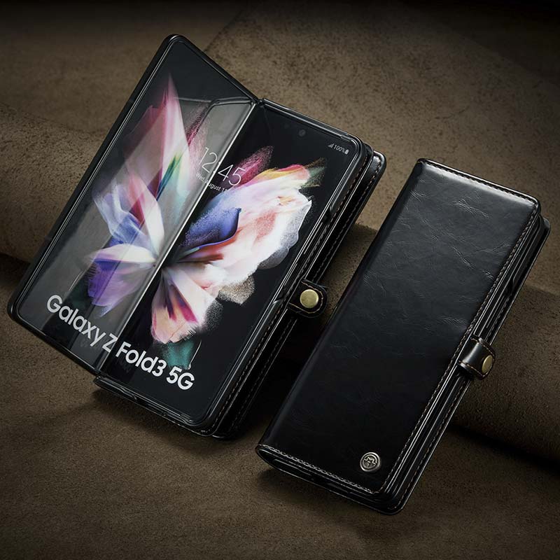 Luxury PU Leather Wallet Flip Case for Samsung Galaxy Z Fold 3 5G