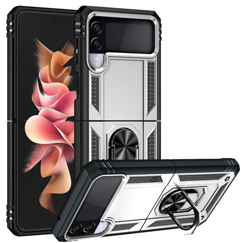 Drop Tested Cover with Magnetic Kickstand Car Mount Protective Case for Samsung Galaxy Z Flip3 Flip4 5G