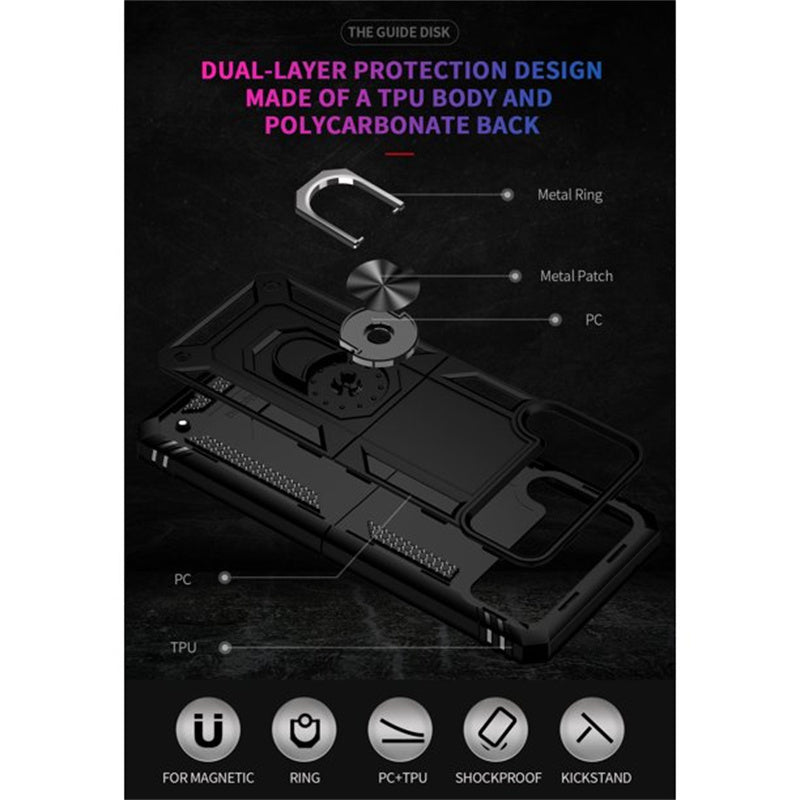 Drop Tested Cover with Magnetic Kickstand Car Mount Protective Case for Samsung Galaxy Z Flip3 Flip4 5G