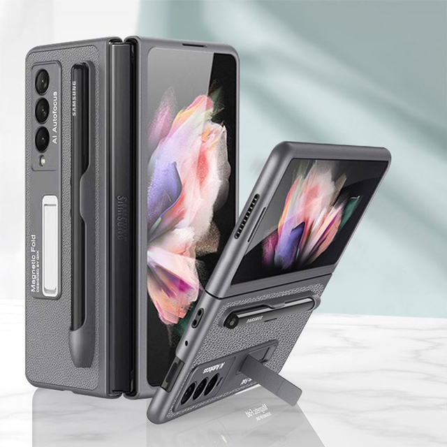 Für Samsung Galaxy Z Fold 3 5G Scharnierschutz Magnetische Hülle